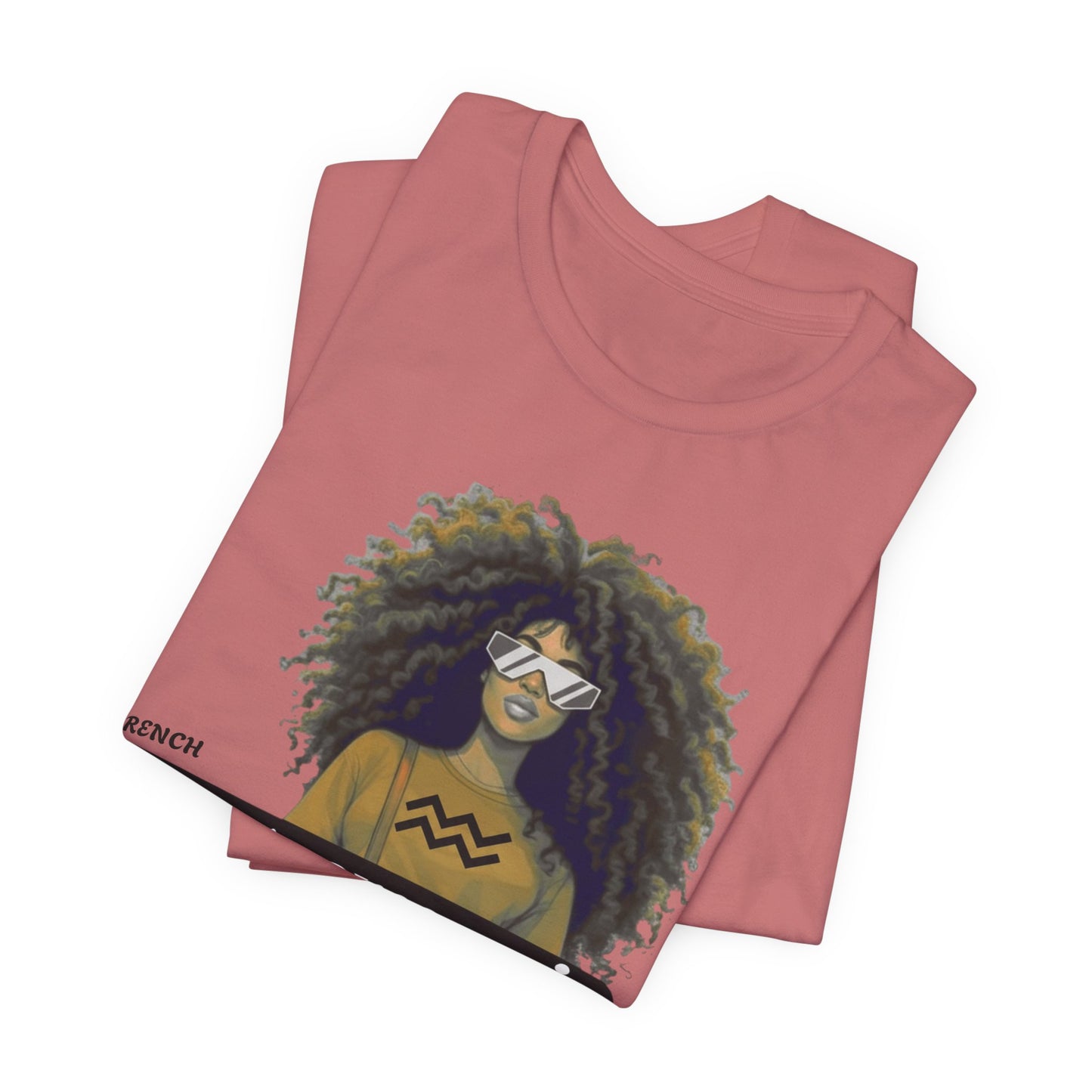 I.O.V-(Aquarius) Voyage Avec Moi Afro Travel Girl Graphic Tee