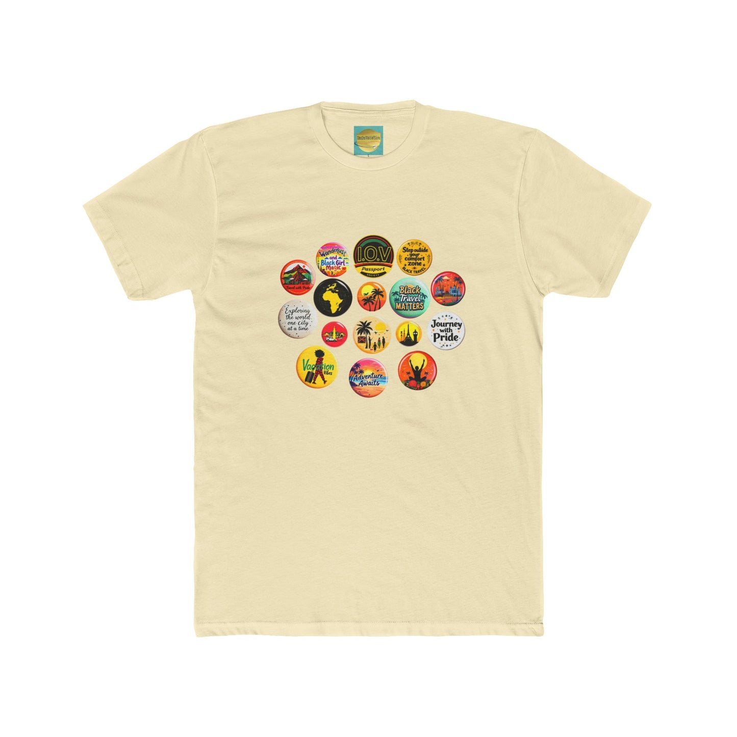 I.O.V-Inspire Unisex Cotton Crew Tee - Vintage Travel & Pride Graphic Tee