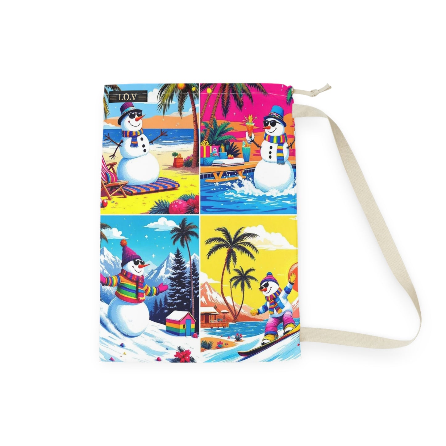 I.O.V- Festive Holiday Snowman Multi-use Bag