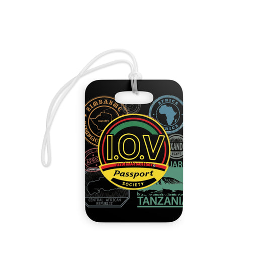 I.O.V. Passport Society Black Luggage Tags