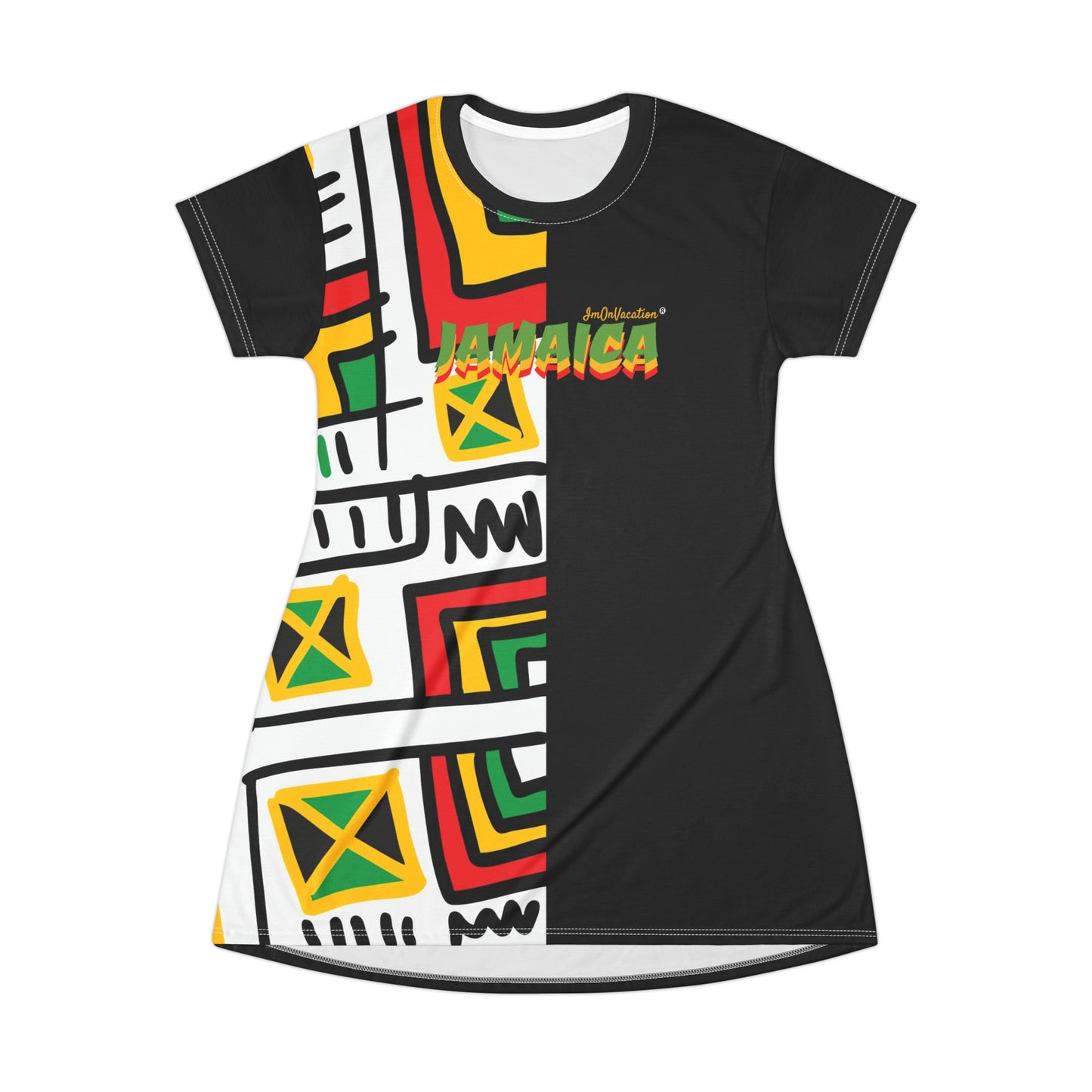 I.O.V-Jamaica Black T Shirt Dress