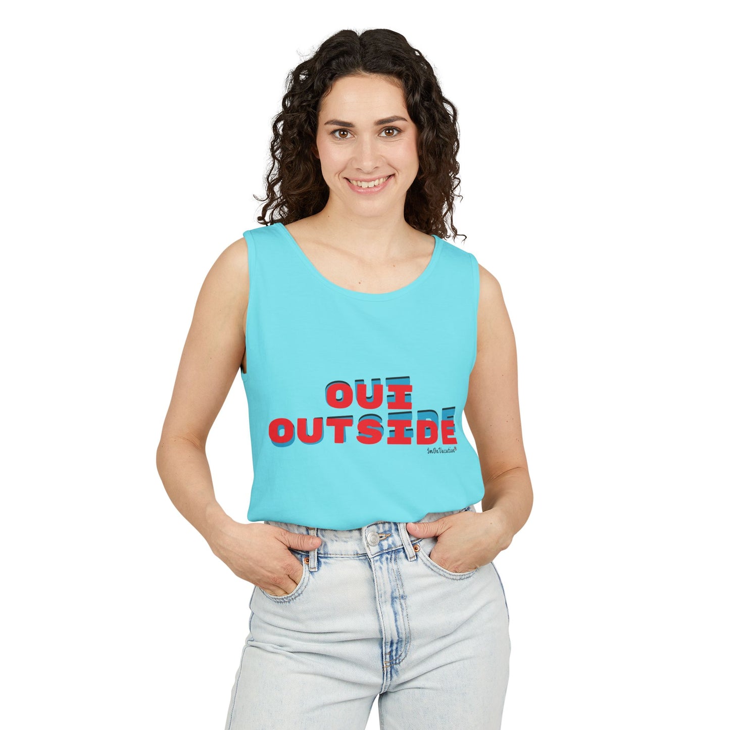 I.O.V-Oui(We) Outside Unisex Garment-Dyed Tank Top