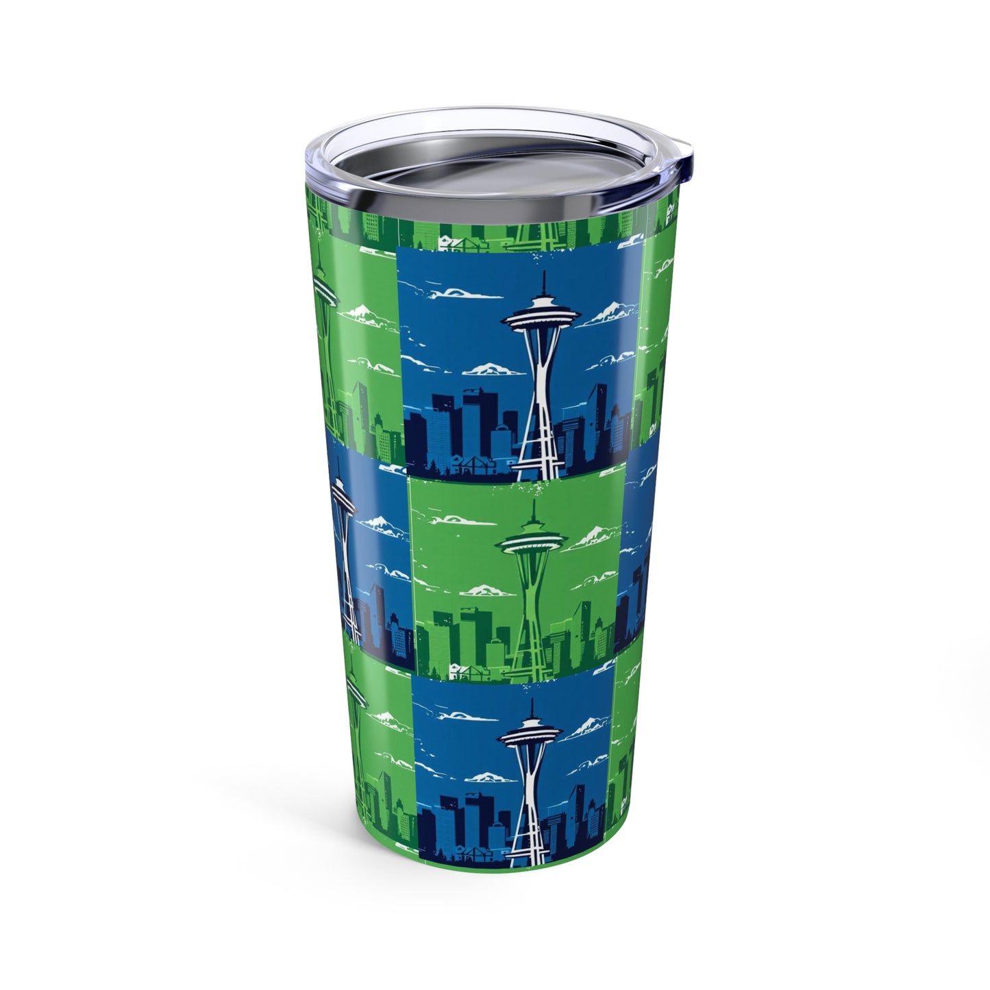 I.O.V-Seattle Blue & Green Skyline 20oz Tumbler - Travel Cup