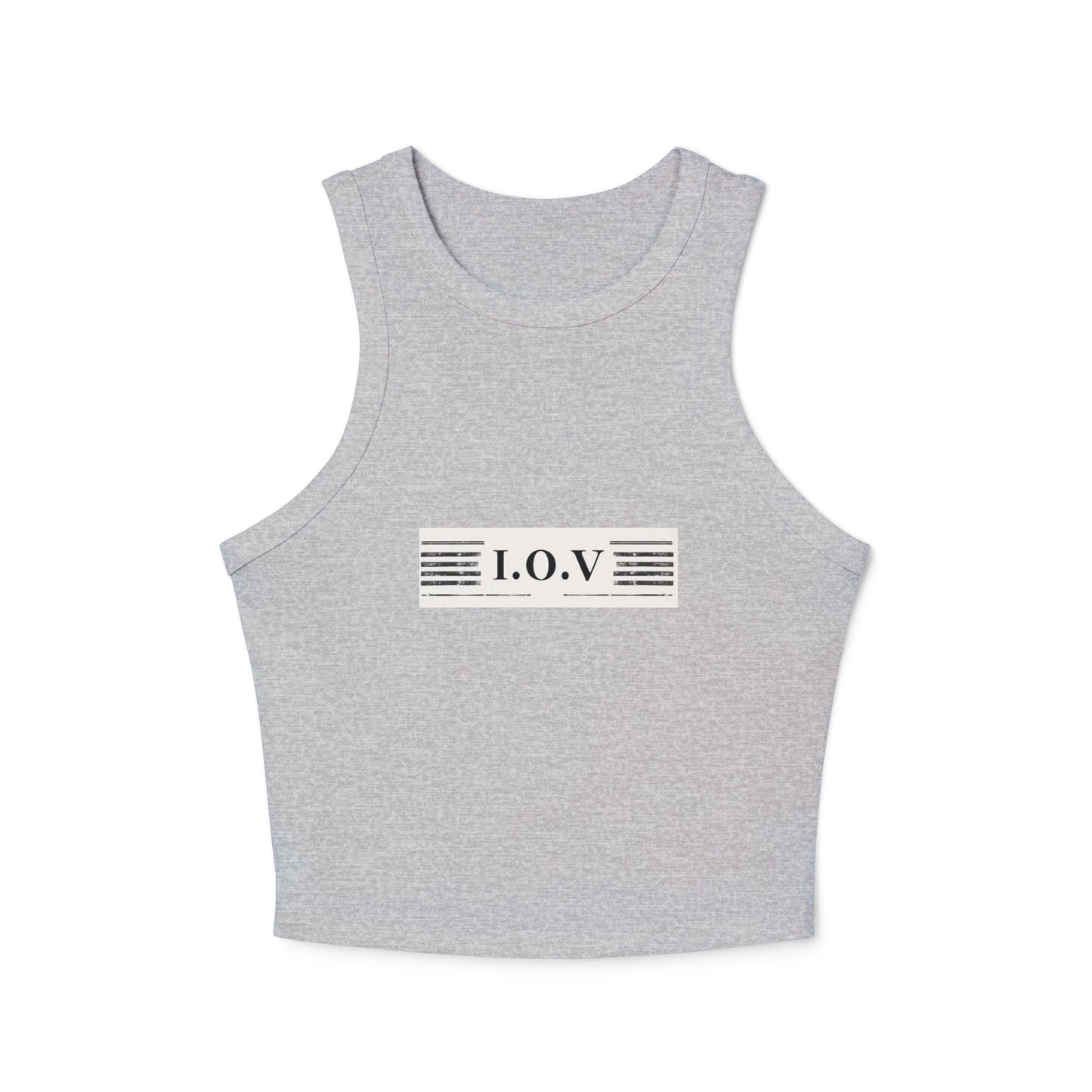 I.O.V-SPS25 Stylish Women's Micro Rib Racer Tank Top