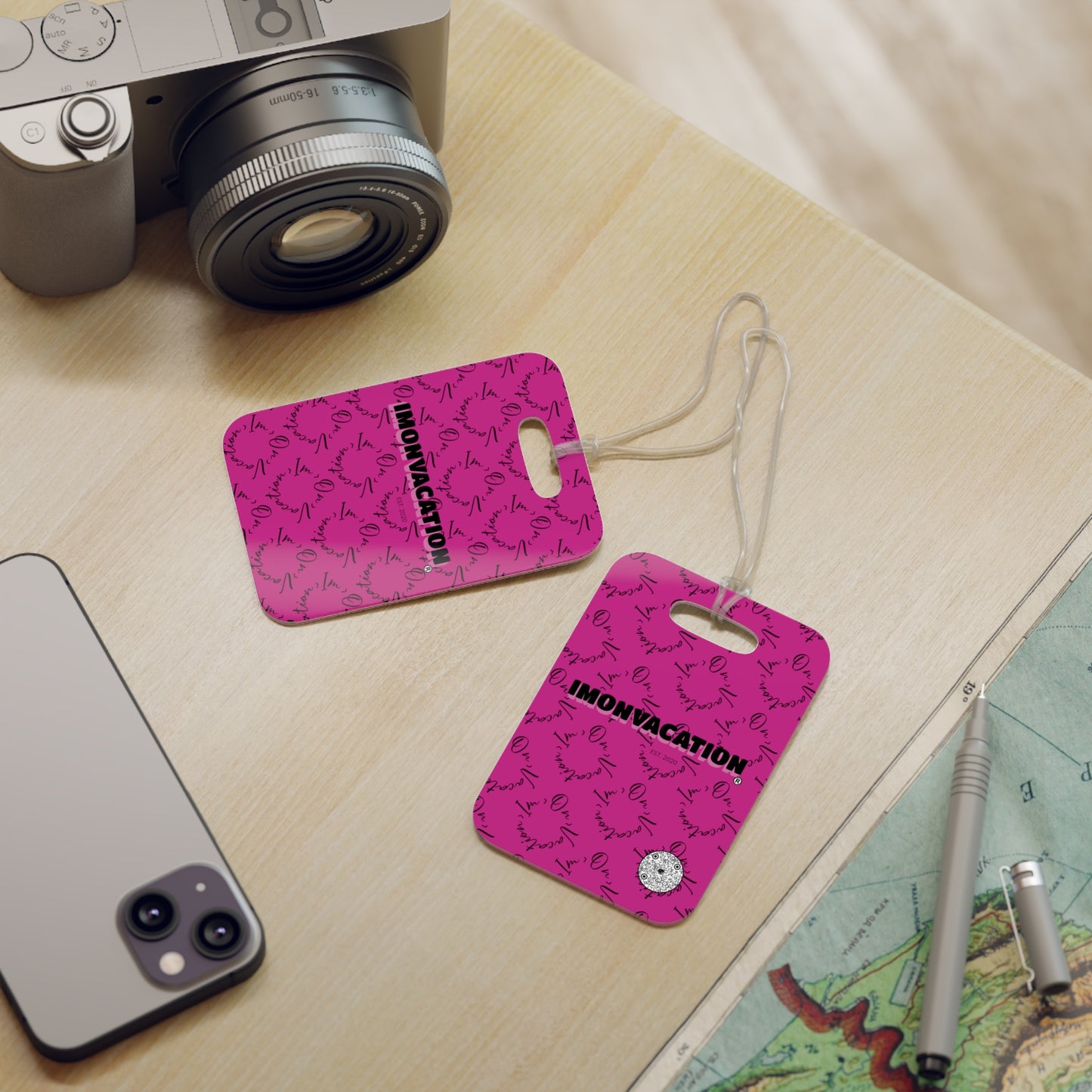 I.O.V-SPS23 Pink Luggage Tag