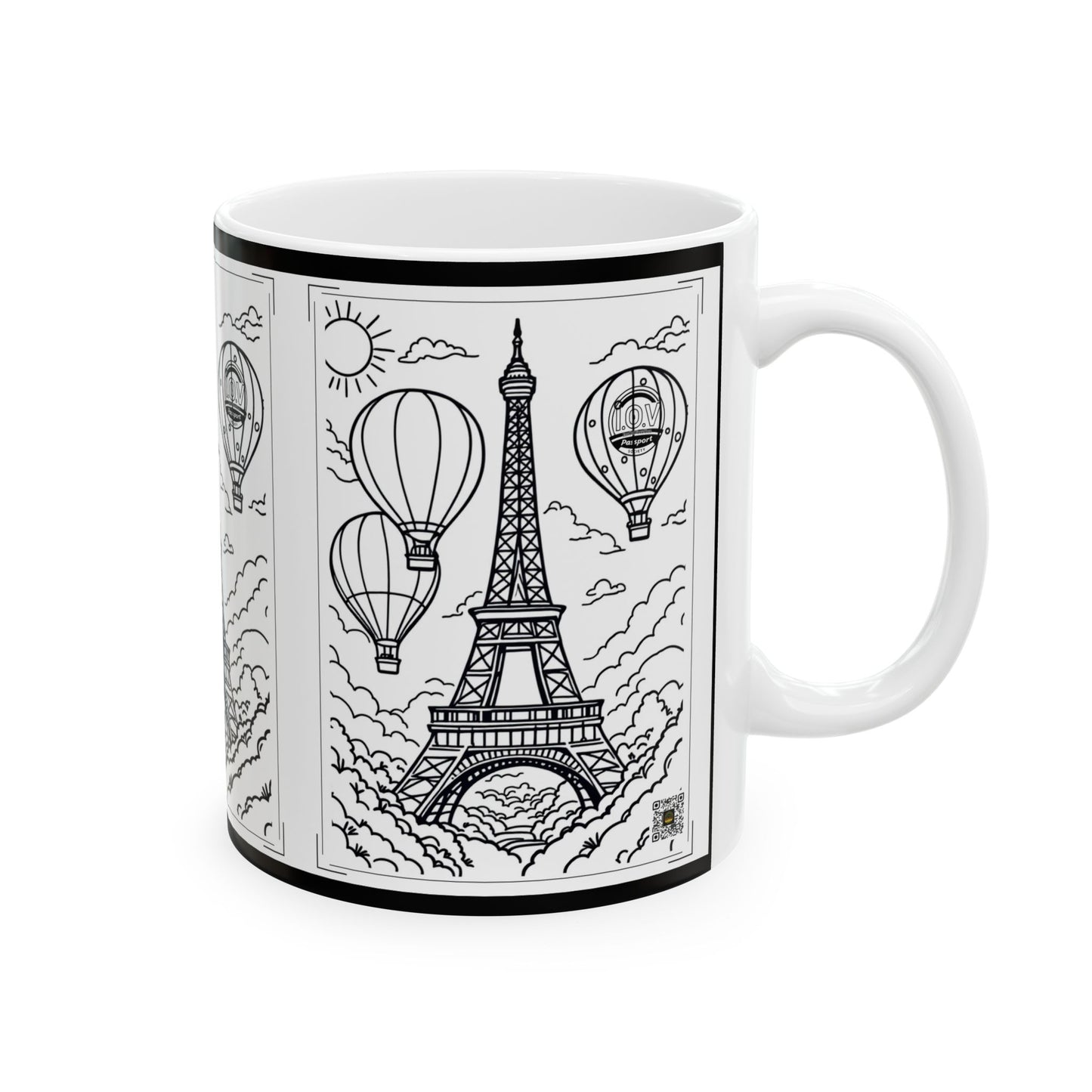 I.O.V-PS Paris (CDG) Ceramic Mug, (11oz, 15oz)