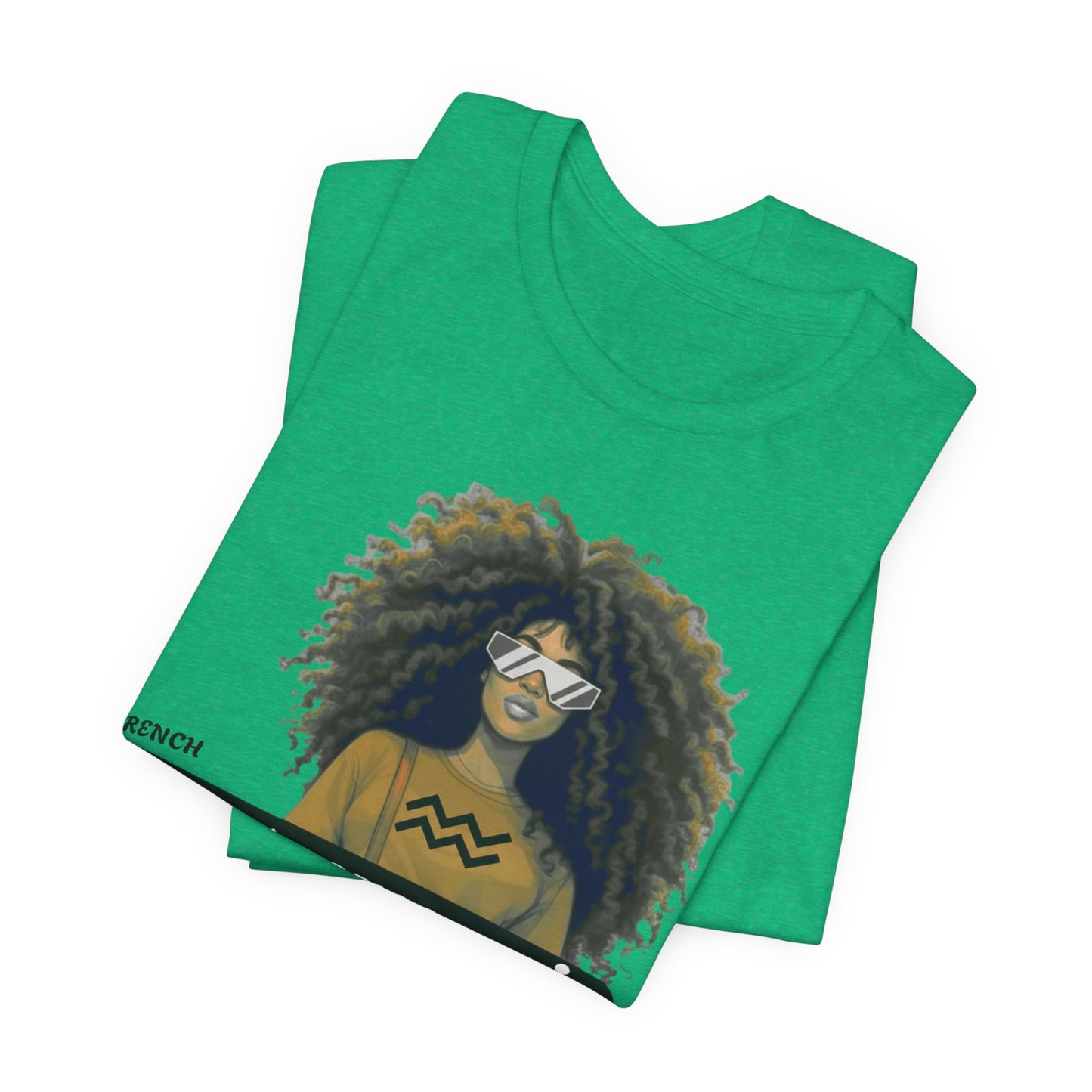 I.O.V-(Aquarius) Voyage Avec Moi Afro Travel Girl Graphic Tee