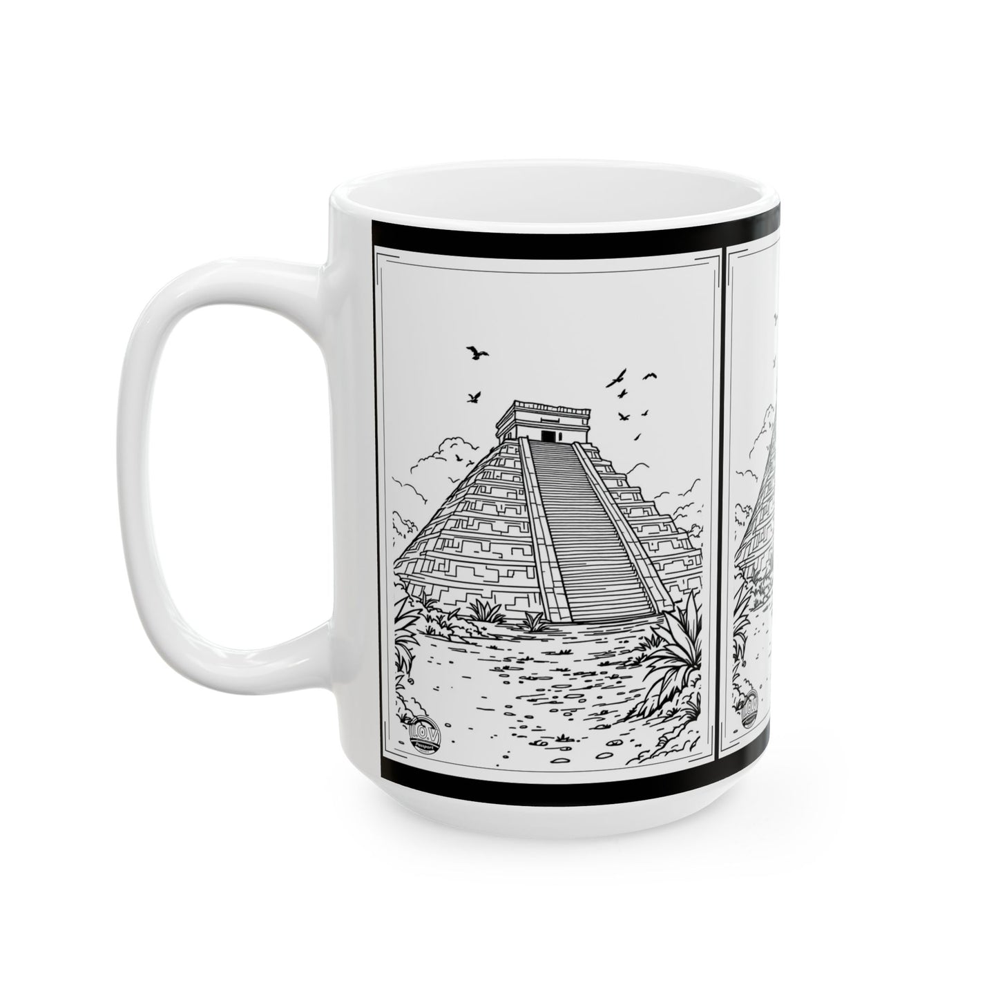 I.O.V-PS (CUN) Chichén Itzá Ceramic Mug, (11oz, 15oz)
