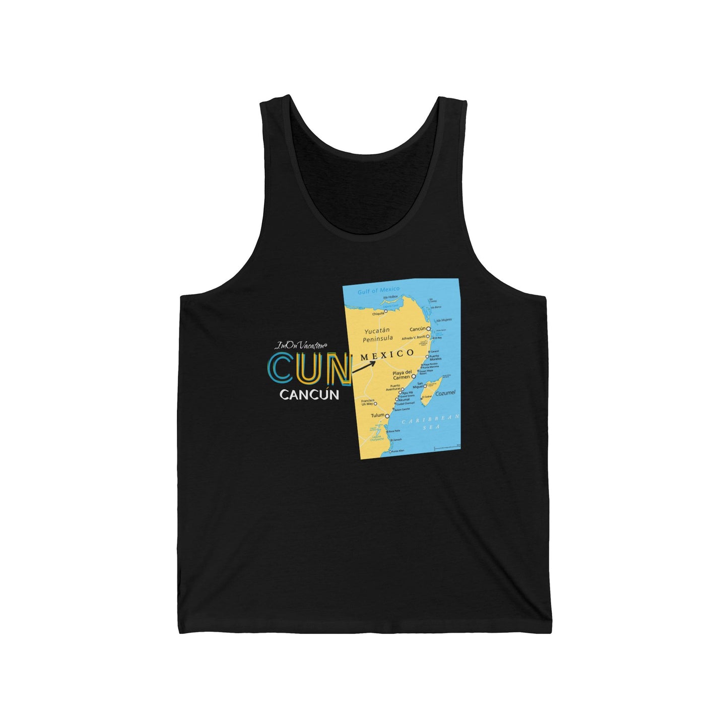 I.O.V-CANCUN Unisex Jersey Tank - Vacation Vibes Summer Wear