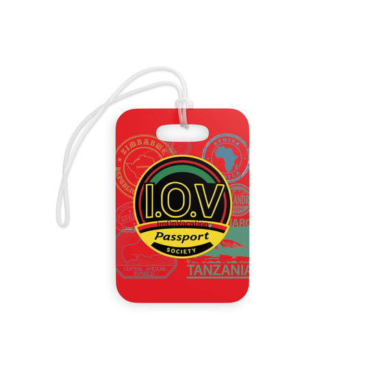 I.O.V- Passport Society Red Luggage Tags