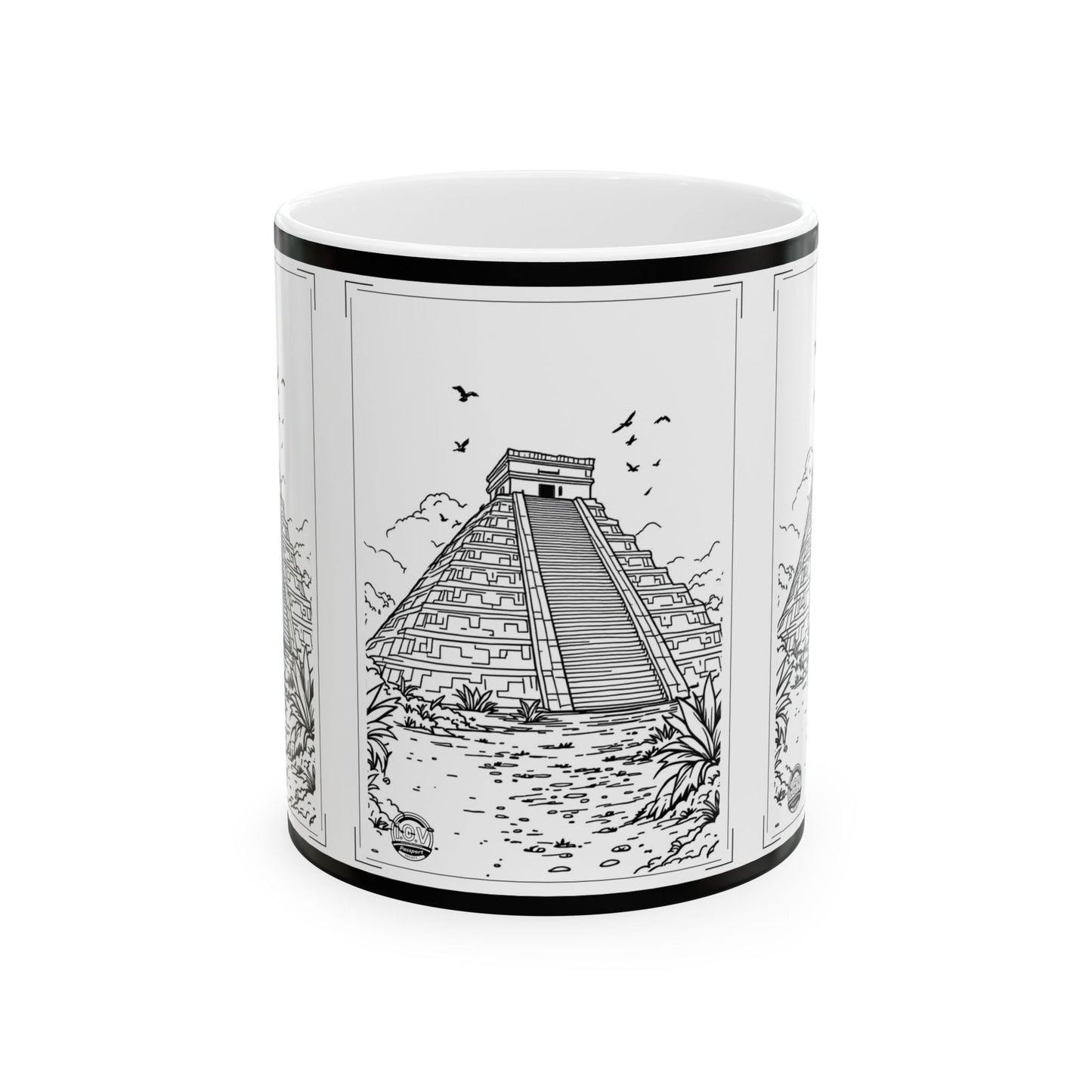 I.O.V-PS (CUN) Chichén Itzá Ceramic Mug, (11oz, 15oz)