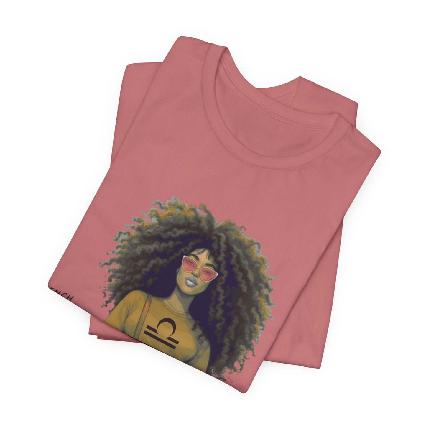 I.O.V-(Libra) Voyage Avec Moi Afro Travel Girl Graphic Tee