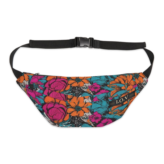 I.O.V-Vibrant Floral Large Fanny Pack - Perfect for Festivals & Everyday Adventures