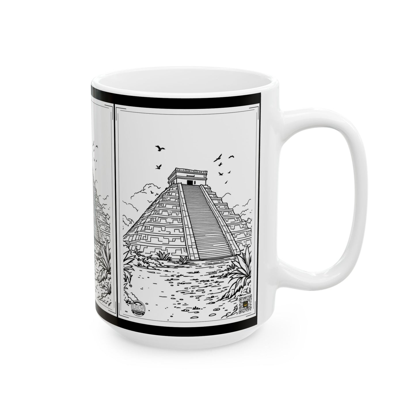 I.O.V-PS (CUN) Chichén Itzá Ceramic Mug, (11oz, 15oz)