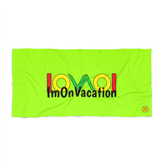 I.O.V-SPS23 Lime Green Beach Towel