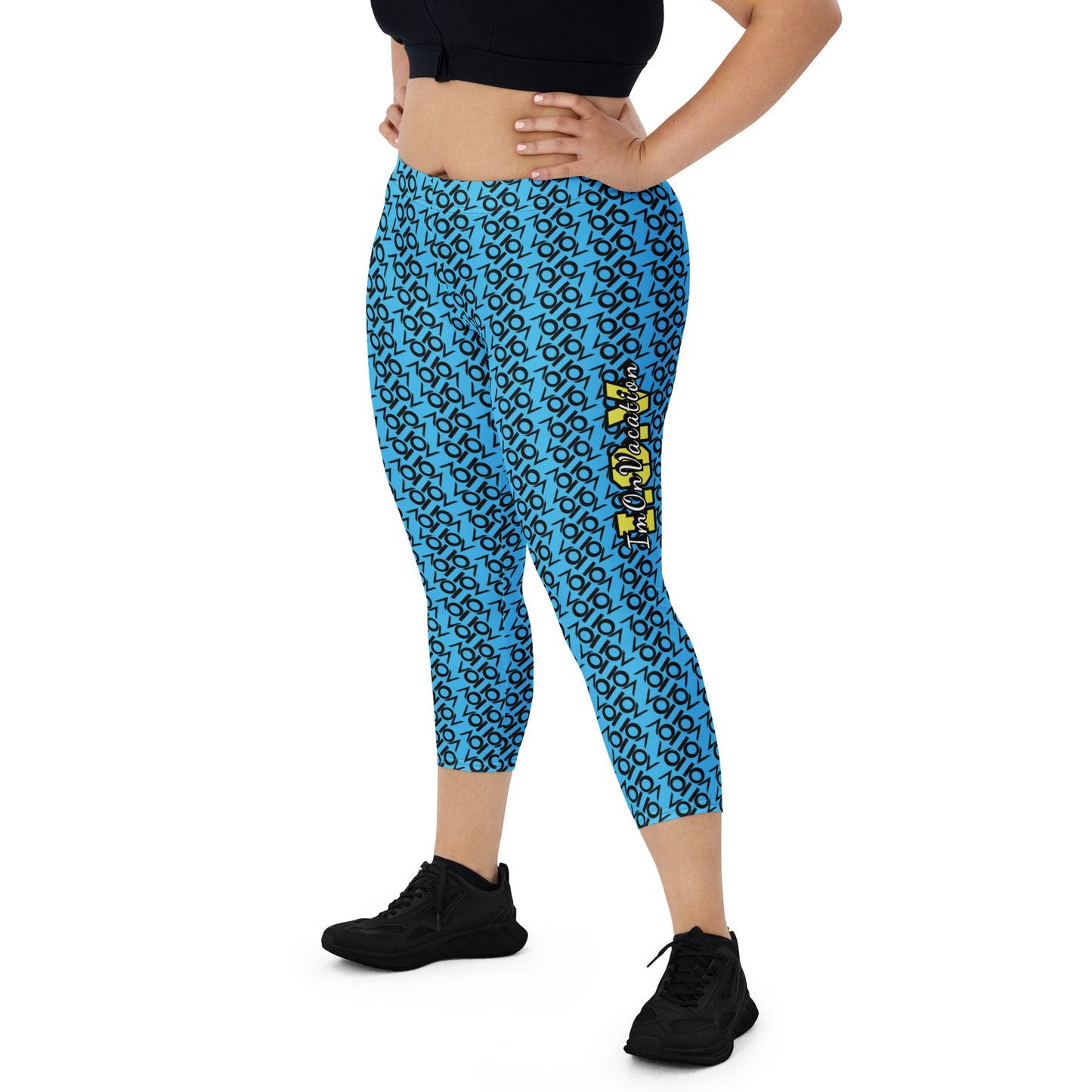 I.O.V-SPS23 Blue Capri Leggings