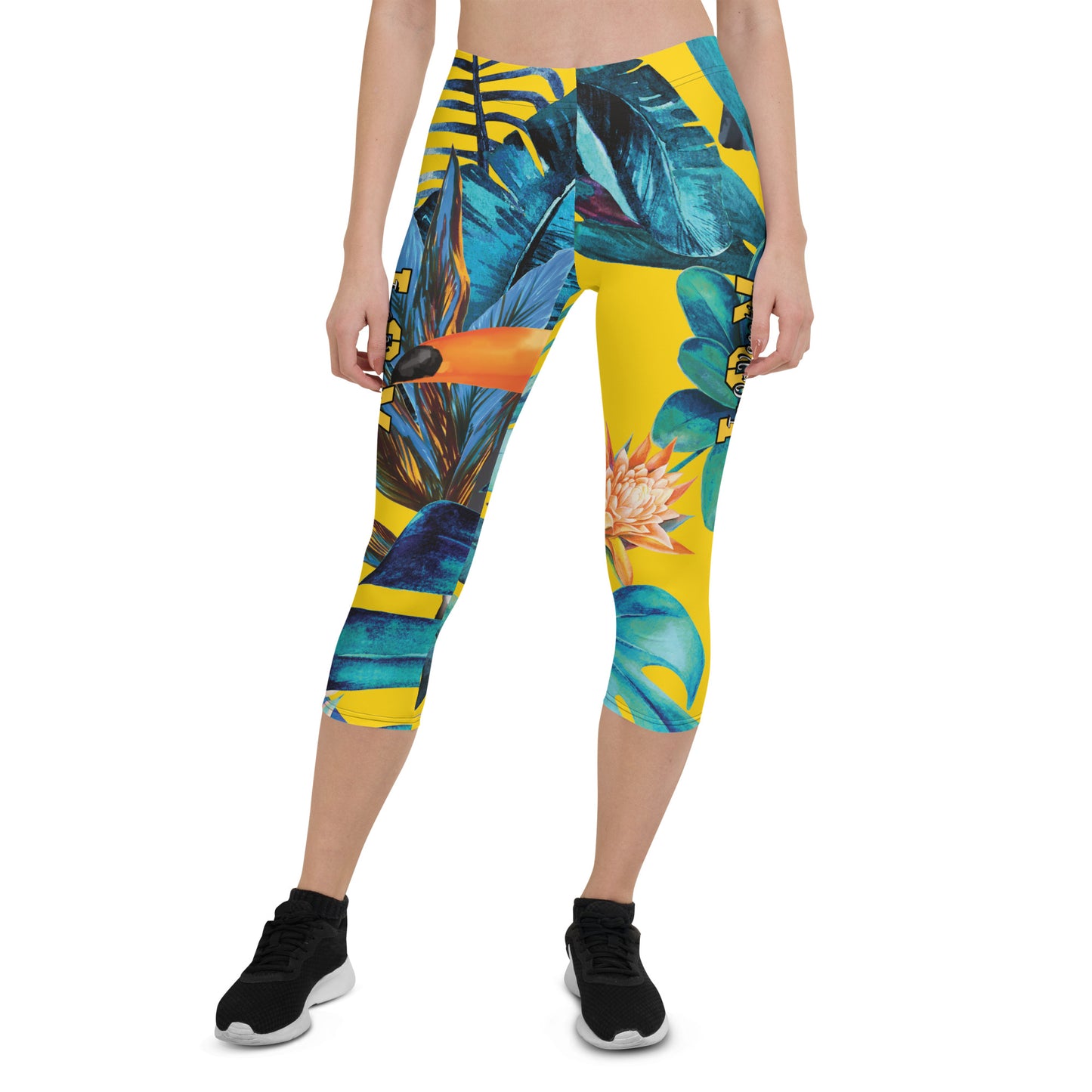 I.O.V-SPS23 Tropics Yellow Capri Leggings