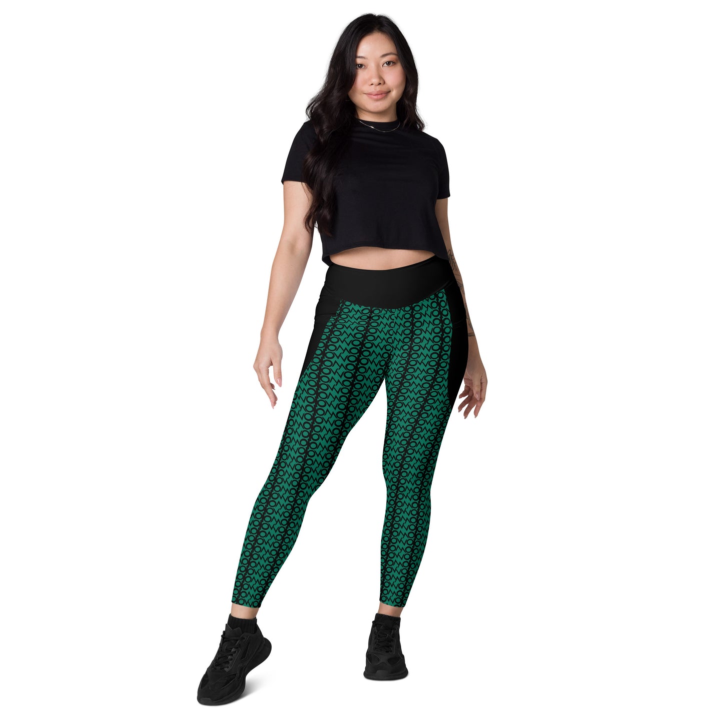 I.O.V-SPS23 Tropical Green Leggings with pockets