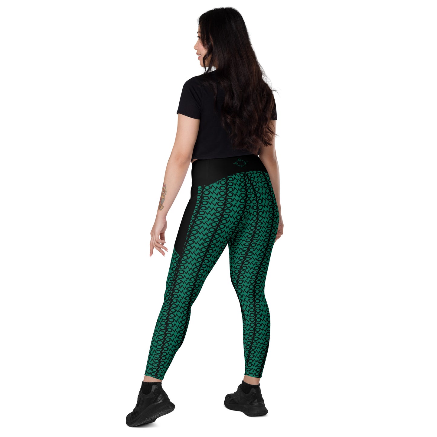 I.O.V-SPS23 Tropical Green Leggings with pockets