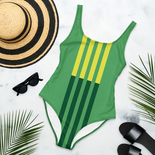 I.O.V-SPS23 Colormix Green One-Piece Swimsuit