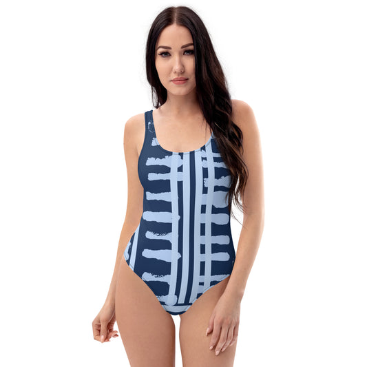 I.O.V-SPS24 TD Blue One-Piece Swimsuit