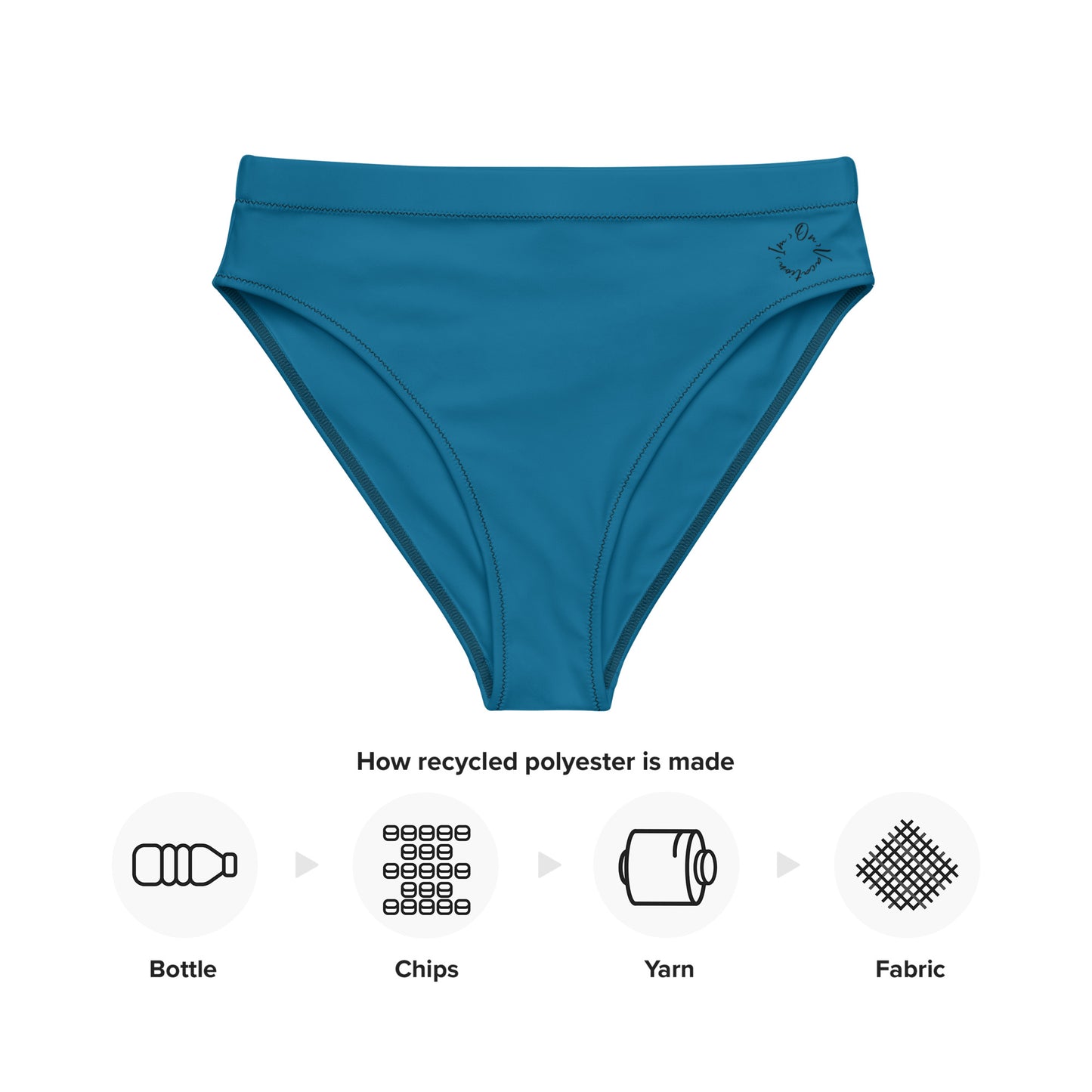 I.O.V-SPS23 Blue Recycled high-waisted bikini bottom