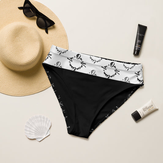 I.O.V-SPS24 B&W Recycled high-waisted bikini bottom